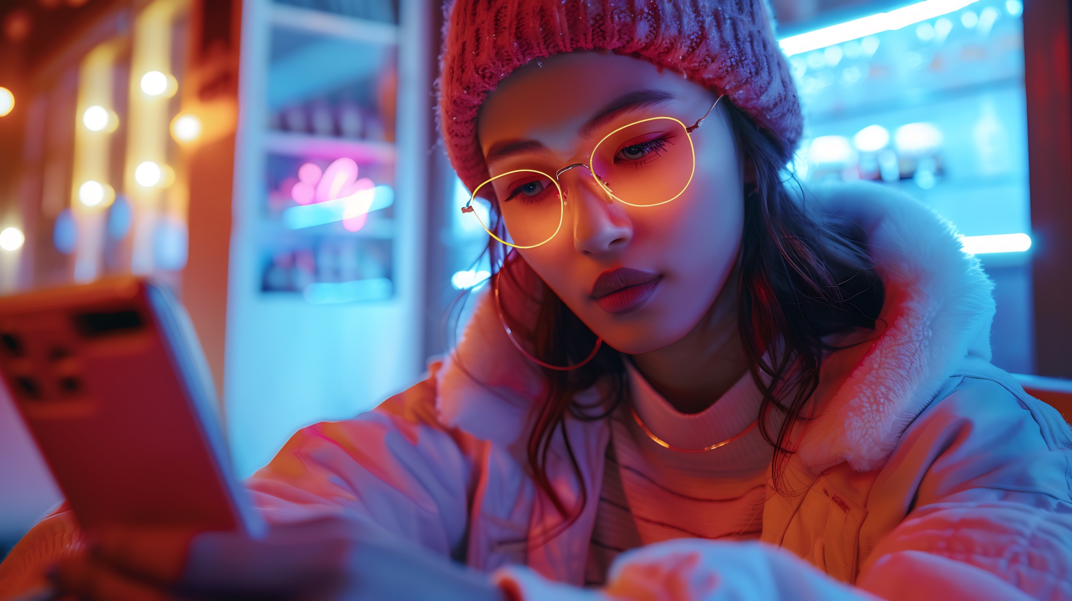 Jóvenes usando TikTok en sus teléfonos móviles mientras crean y consumen contenido digital, representando el impacto de TikTok en el marketing digital.