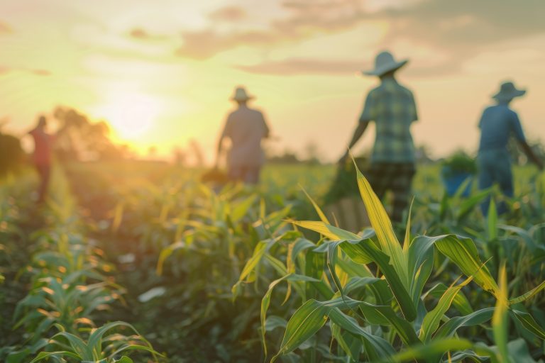 Migrantes trabajando en campos agrícolas de Estados Unidos, base de la economía invisibilizada por políticas antimigrantes.