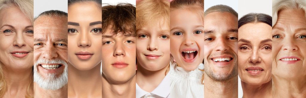 Personas diversas representadas en una campaña publicitaria con inclusión que muestra edades, cuerpos y culturas distintas.