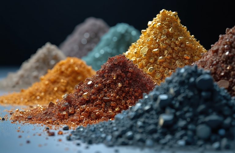 China y minerales de tierras raras usados en tecnología avanzada.