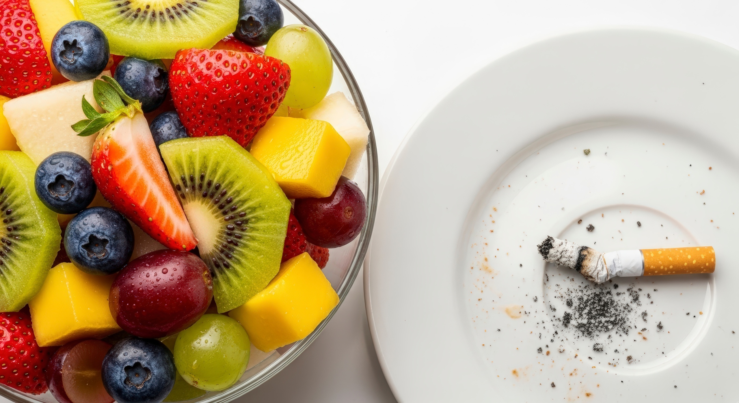 alimentación saludable durante proceso para dejar el tabaco