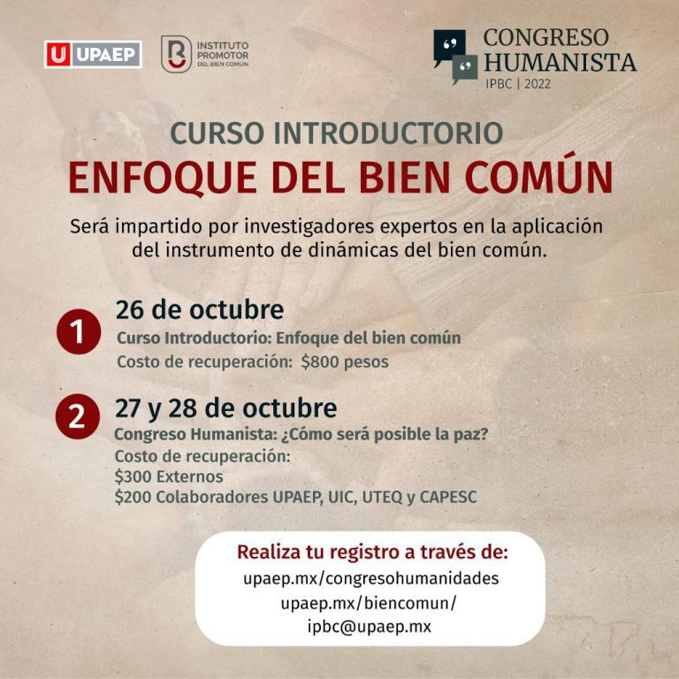 UPAEP invita al Congreso humanista ¿Cómo será posible la paz?