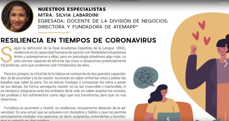 Resiliencia en tiempos de coronavirus
