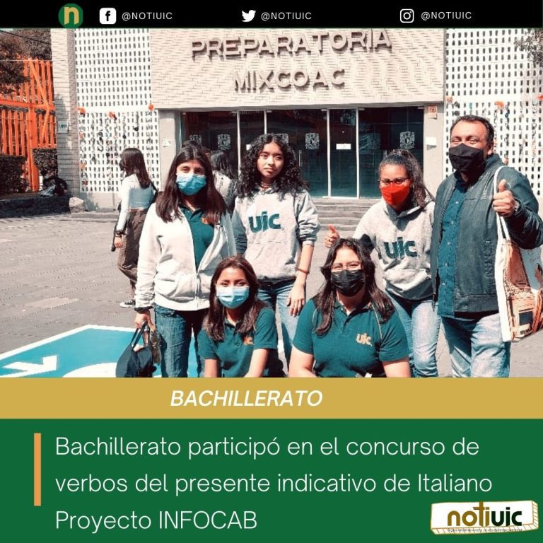 Bachillerato participó en el concurso de verbos del presente indicativo de Italiano Proyecto INFOCAB
