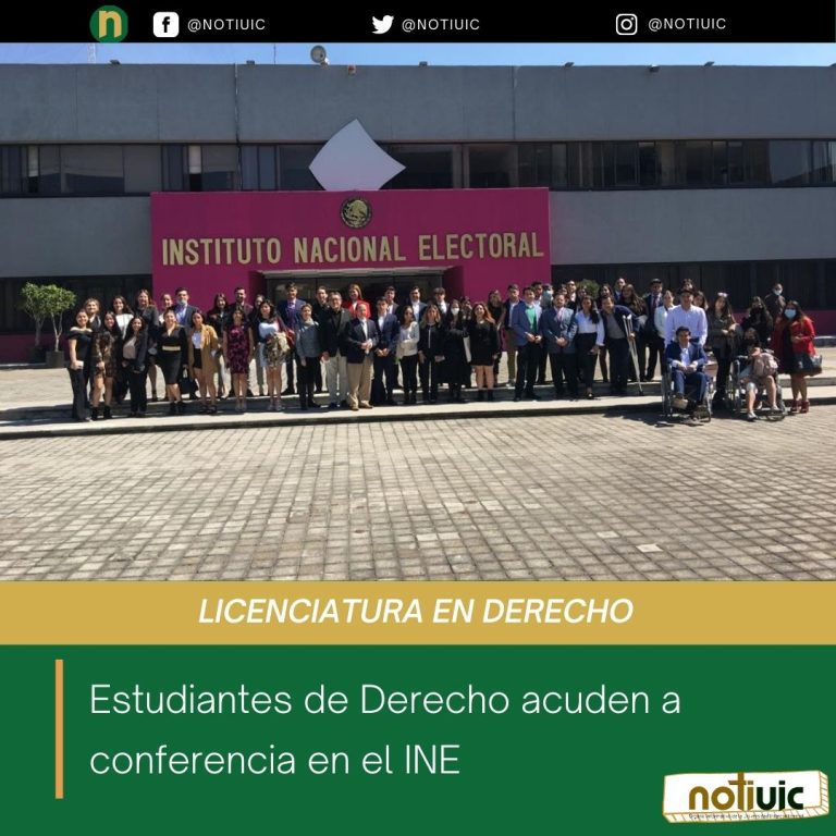 Estudiantes de Derecho acuden a conferencia en el INE