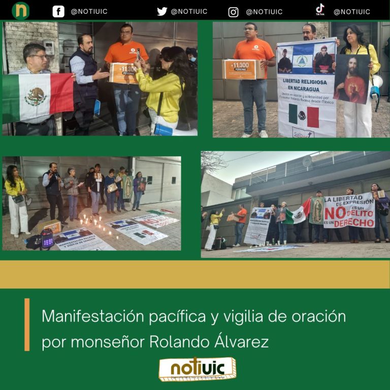 Manifestación pacífica y vigilia de oración por monseñor Rolando Álvarez