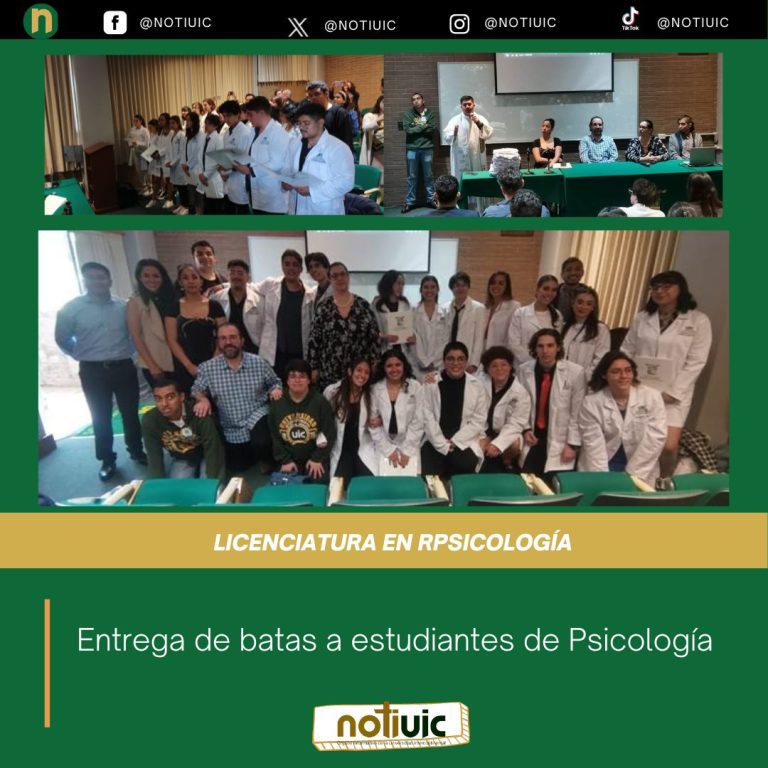 Entrega de batas a estudiantes de Psicología