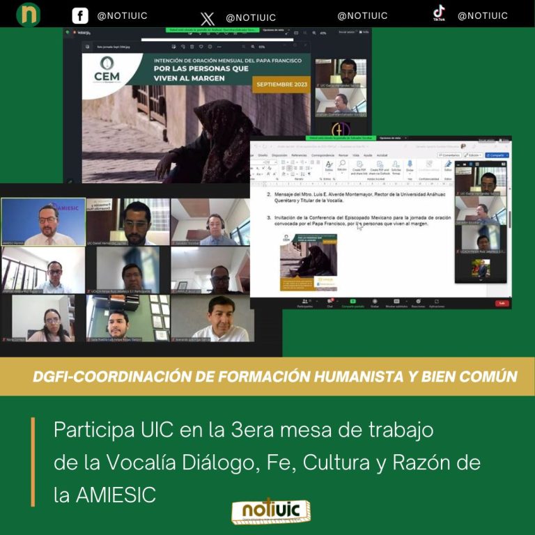 Participa UIC en la 3era mesa de trabajo de la Vocalía Diálogo