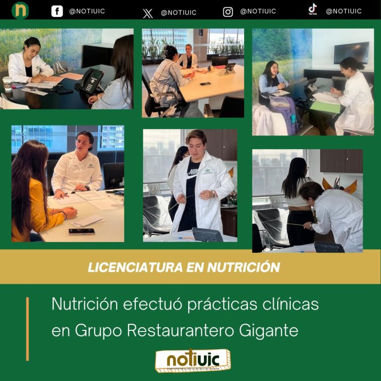 Nutrición efectuó prácticas clínicas en Grupo Restaurantero Gigante