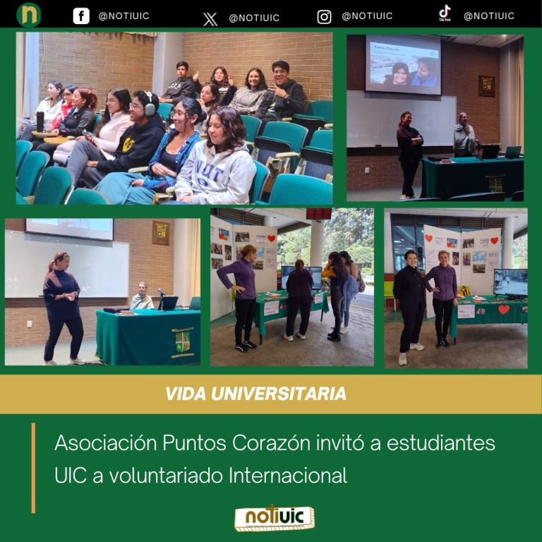 Asociación Puntos Corazón invitó a estudiantes UIC a voluntariado Internacional